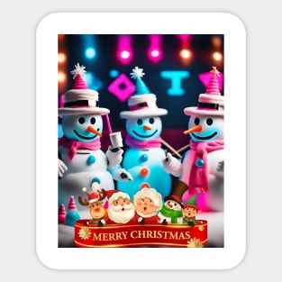 Snowman Christmas party Sticker